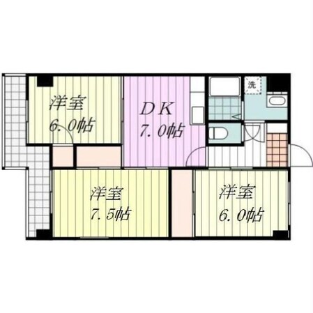 カマタハイツの物件間取画像